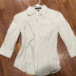 Express Light  green button down